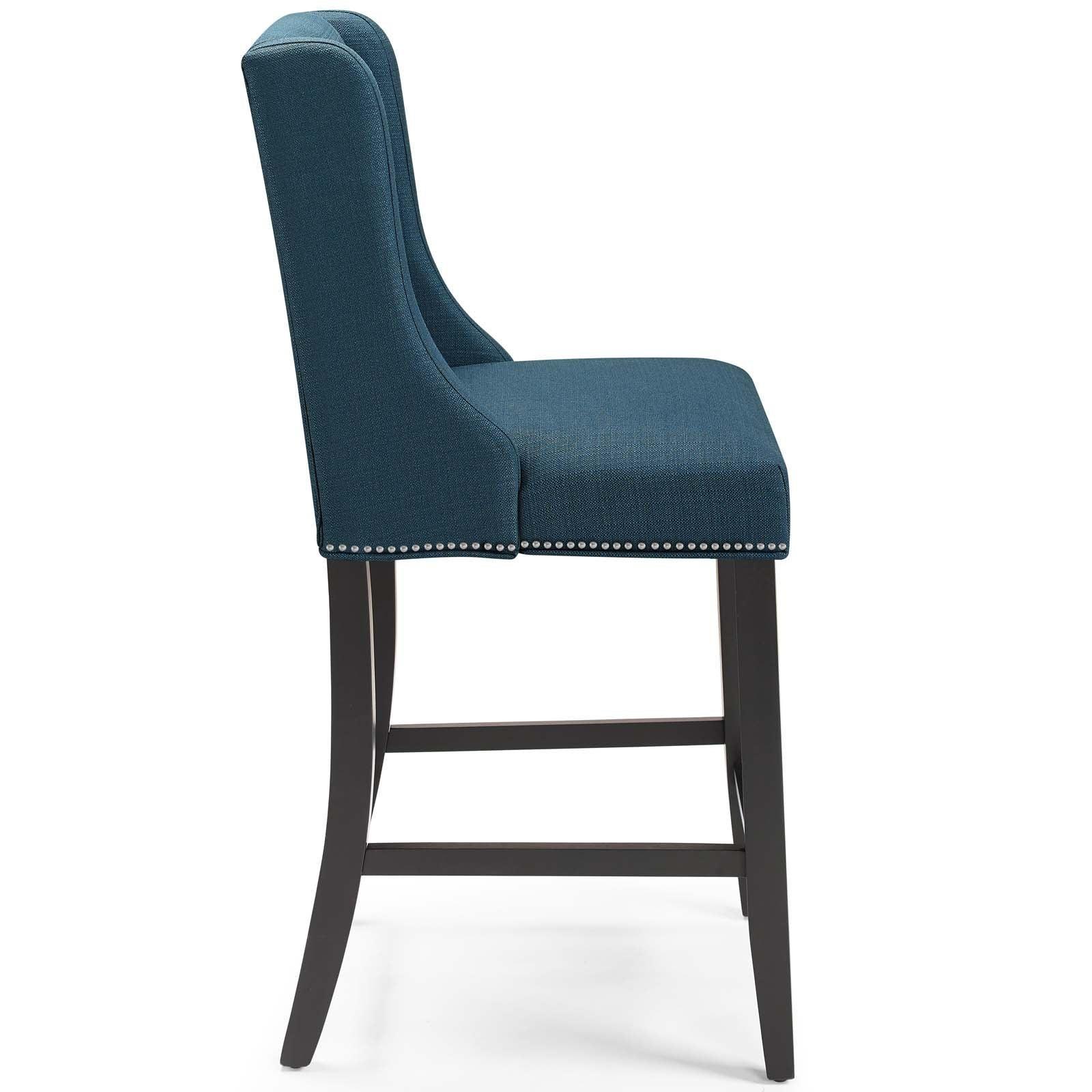 Modway Baron Counter Stool Upholstered Fabric Set of 2 FredCo