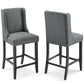 Modway Baron Counter Stool Upholstered Fabric Set of 2 FredCo