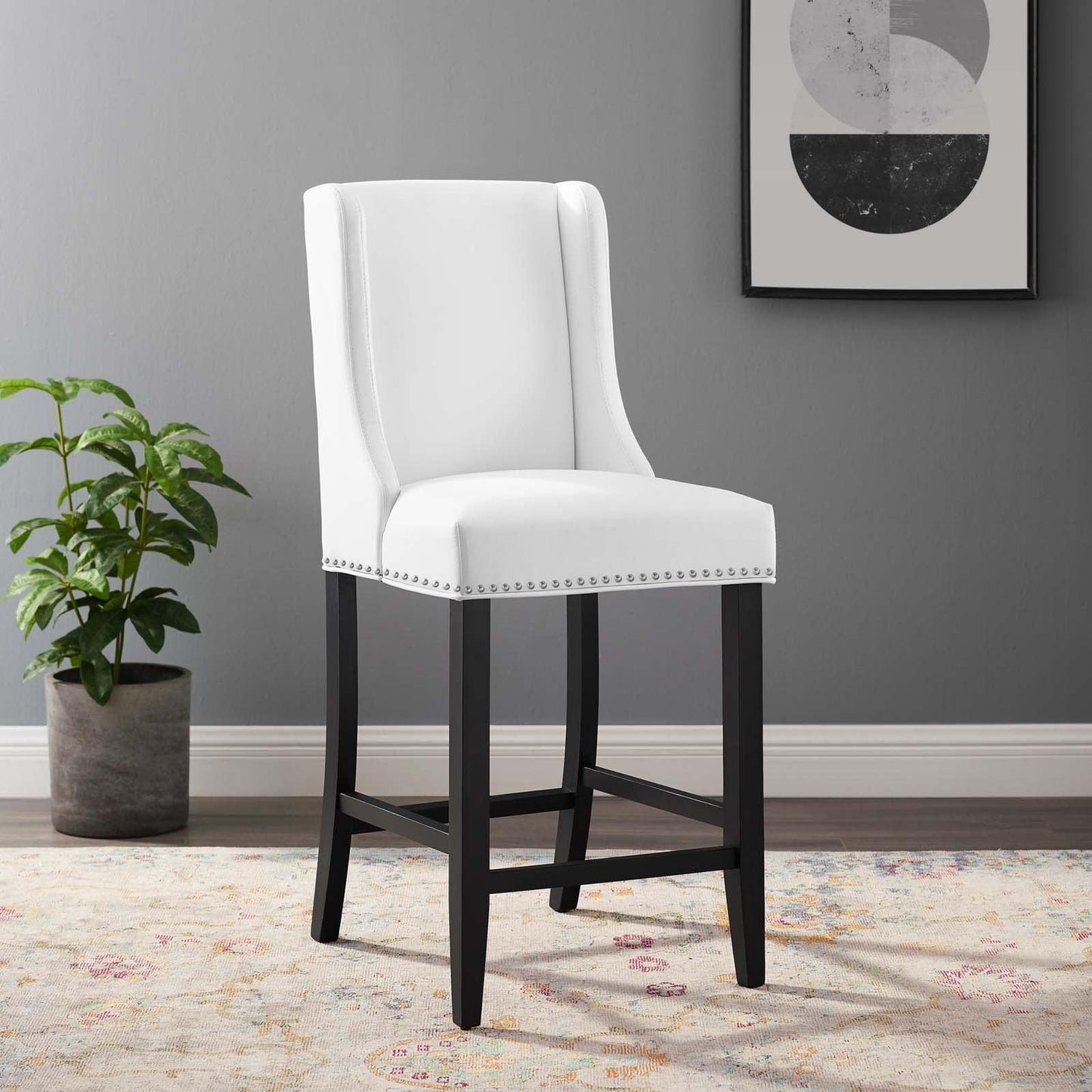 Modway Baron Faux Leather Counter Stool FredCo