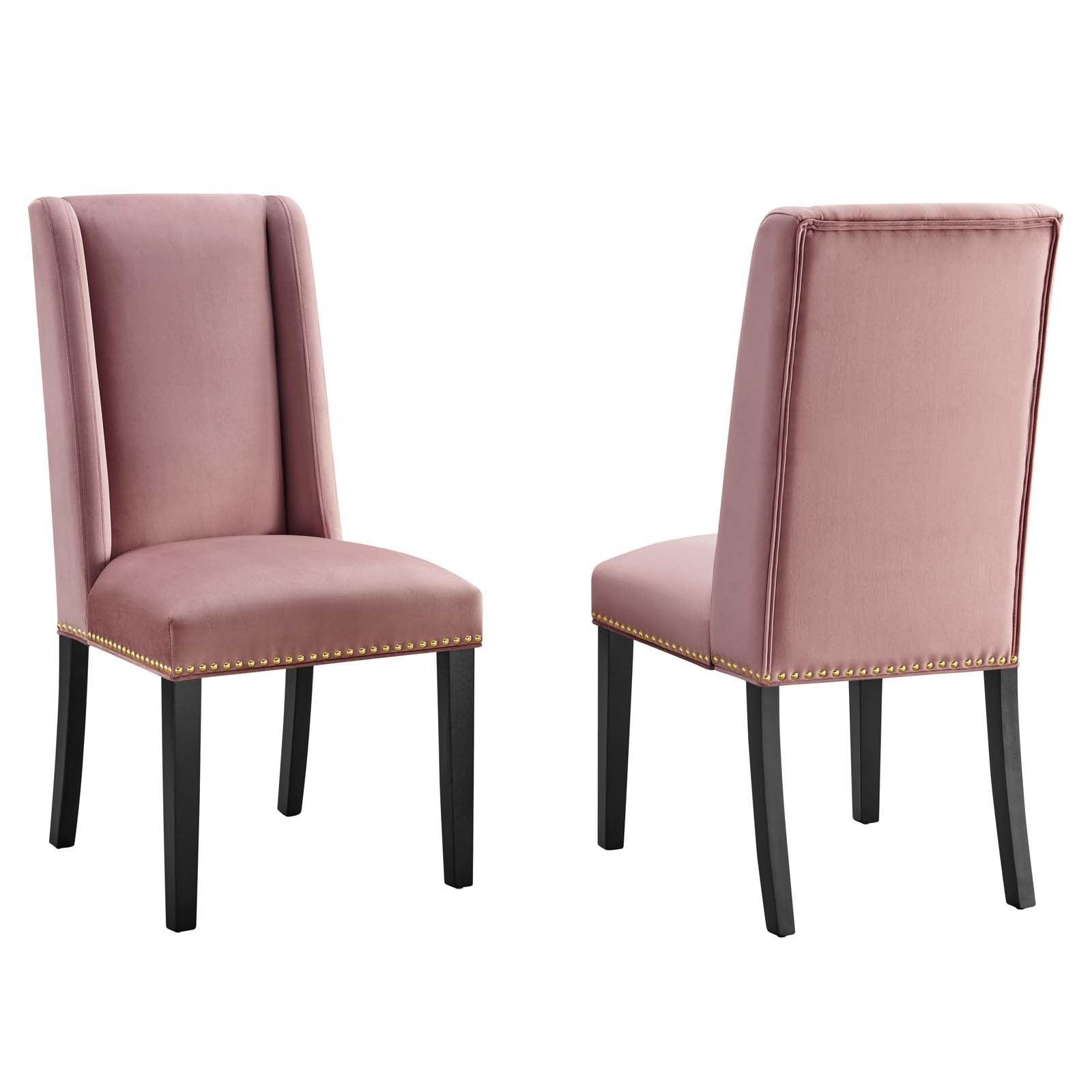 Modway Baron Performance Velvet Dining Chairs - Set of 2 FredCo