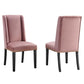 Modway Baron Performance Velvet Dining Chairs - Set of 2 FredCo