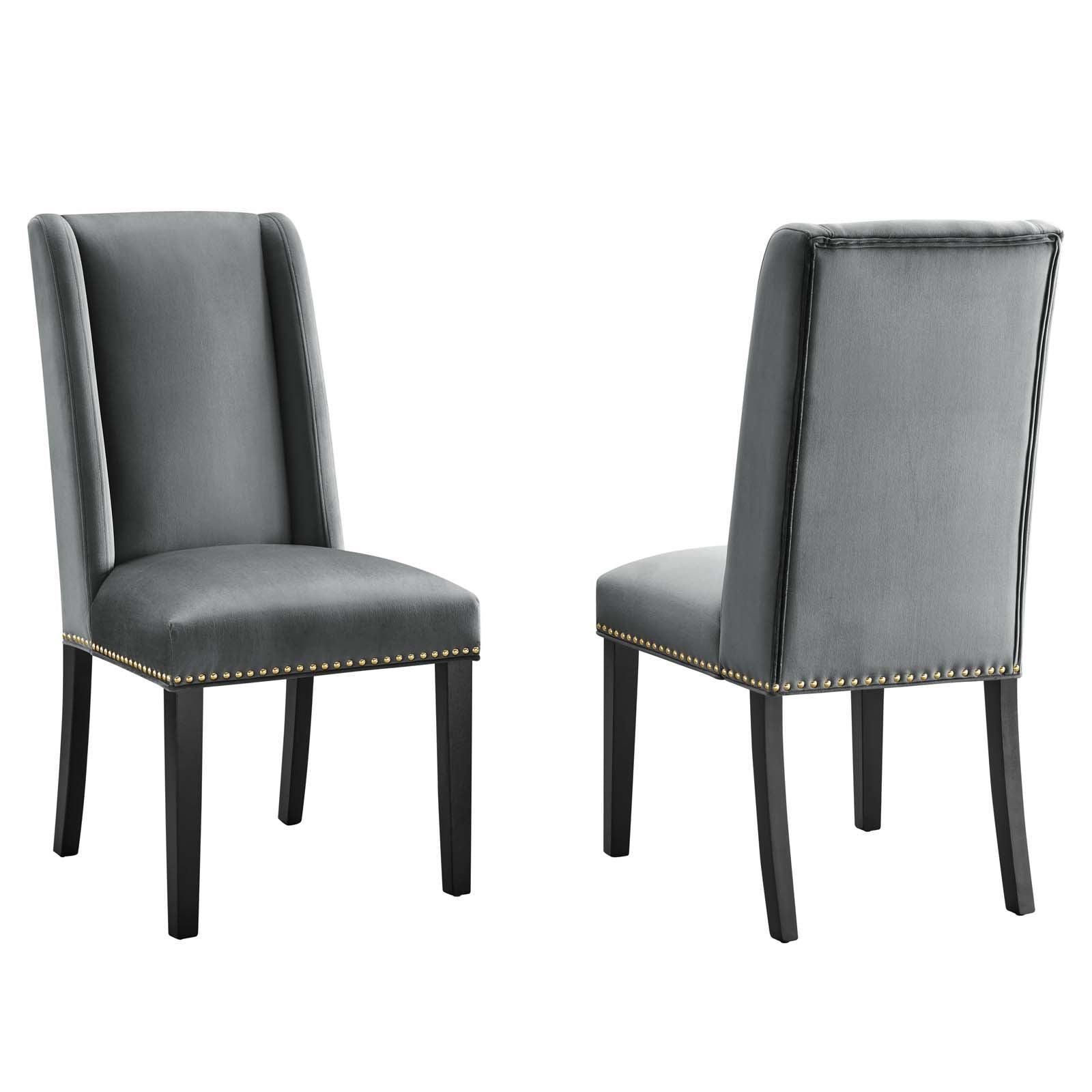 Modway Baron Performance Velvet Dining Chairs - Set of 2 FredCo