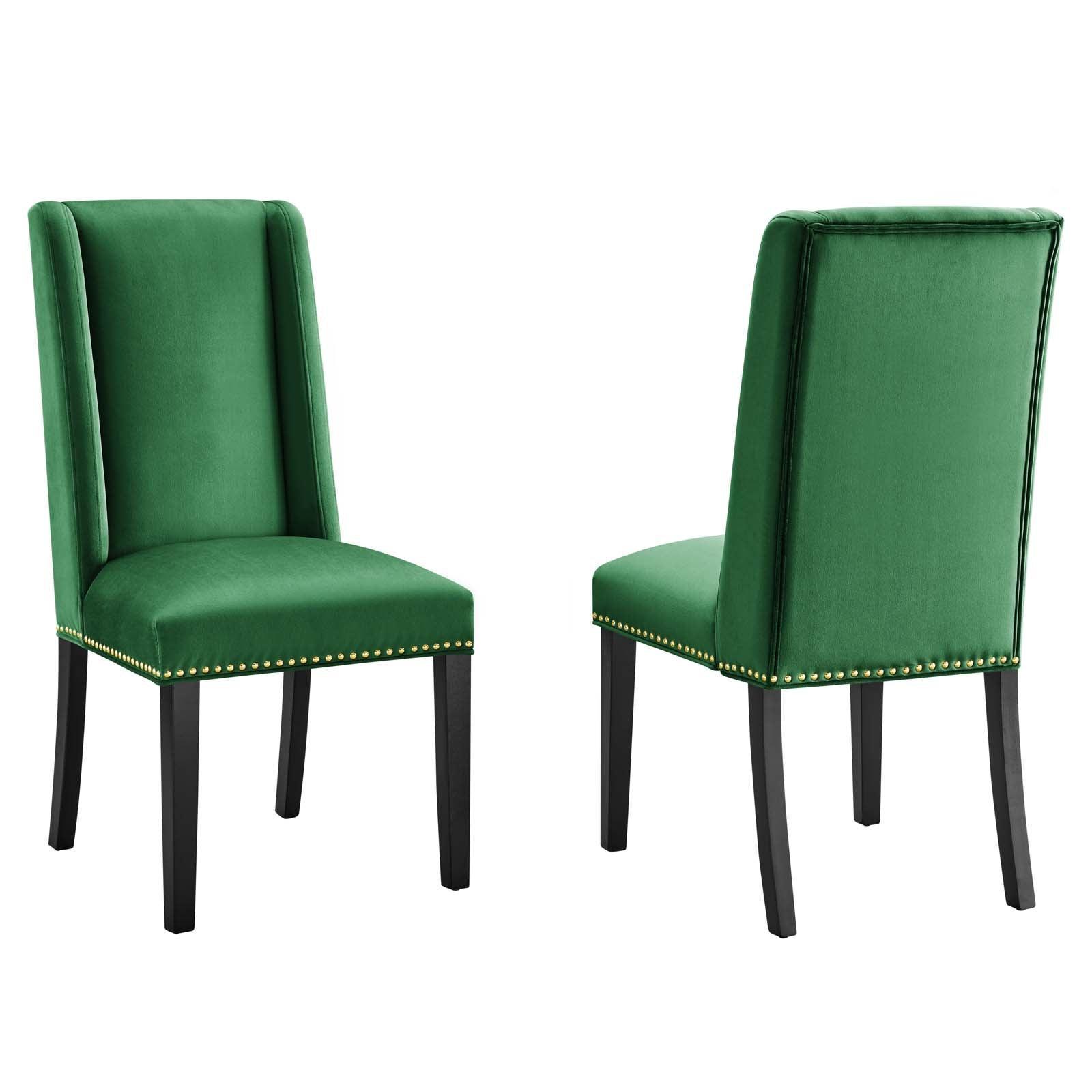 Modway Baron Performance Velvet Dining Chairs - Set of 2 FredCo