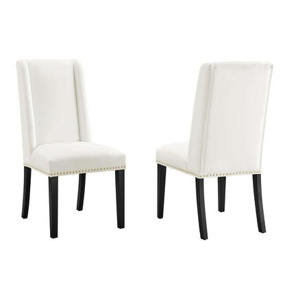Modway Baron Performance Velvet Dining Chairs - Set of 2 FredCo