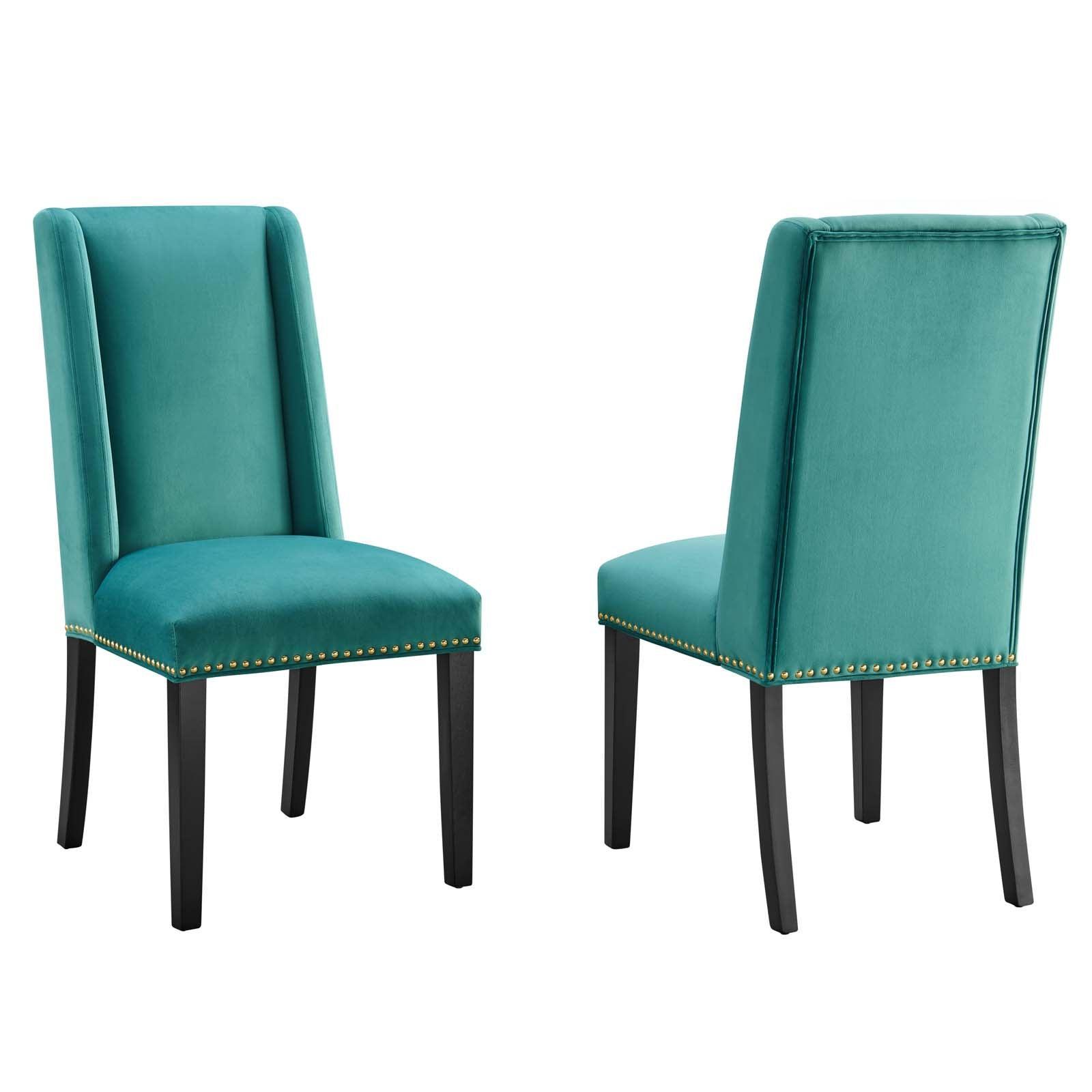Modway Baron Performance Velvet Dining Chairs - Set of 2 FredCo