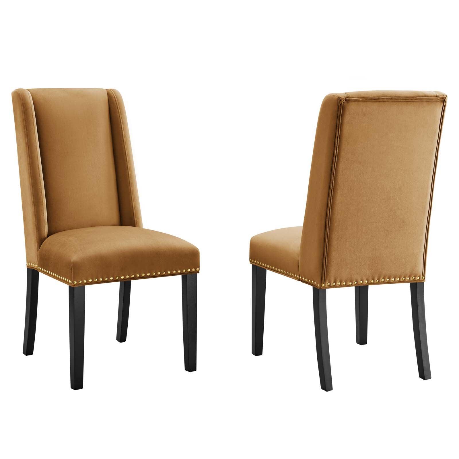 Modway Baron Performance Velvet Dining Chairs - Set of 2 FredCo