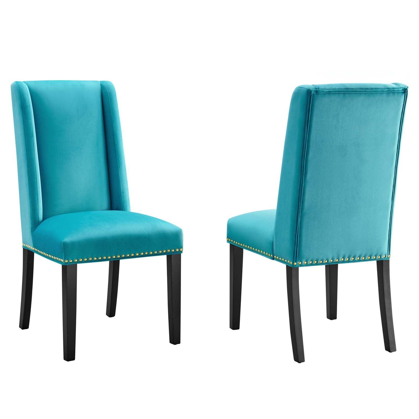 Modway Baron Performance Velvet Dining Chairs - Set of 2 FredCo