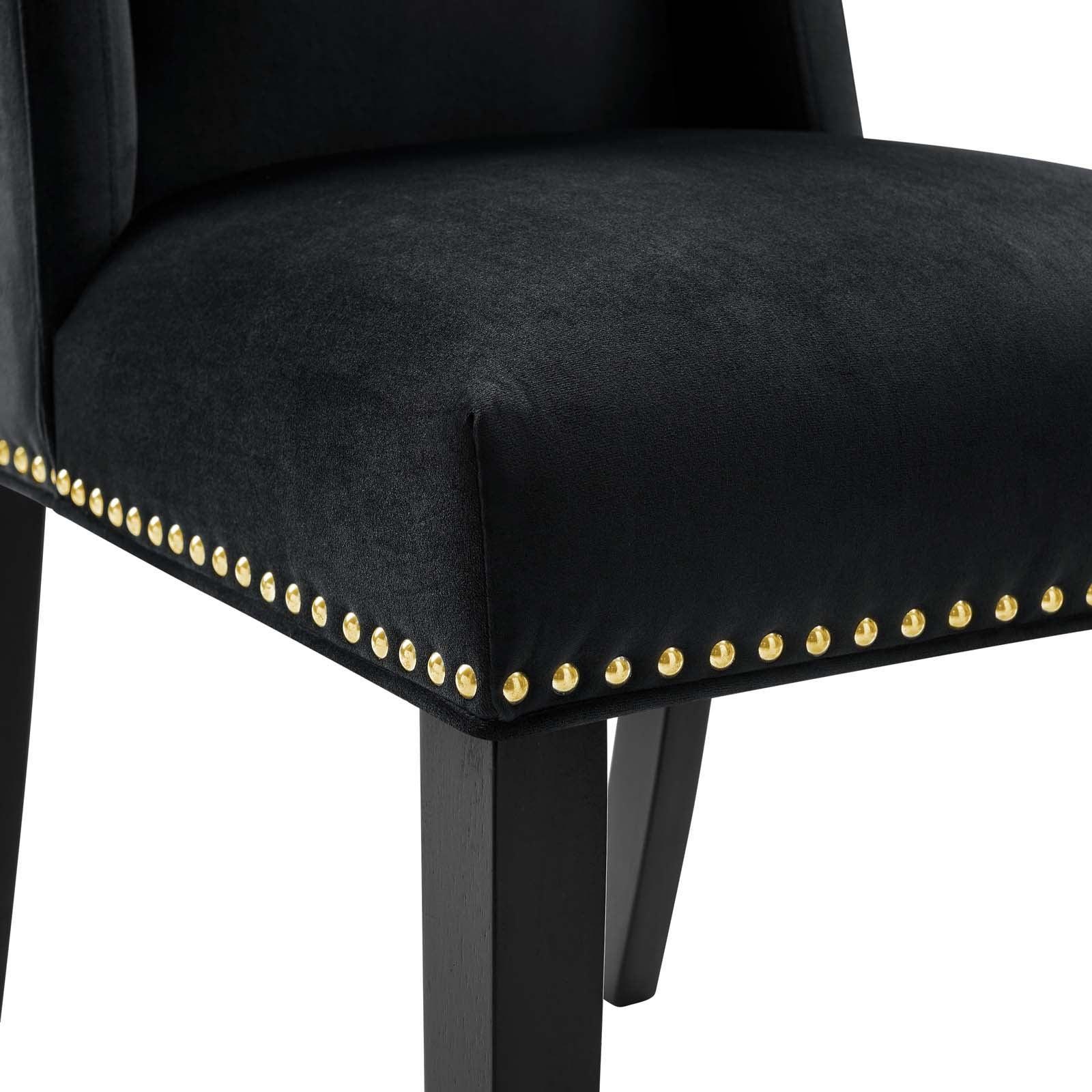 Modway Baron Performance Velvet Dining Chairs - Set of 2 FredCo