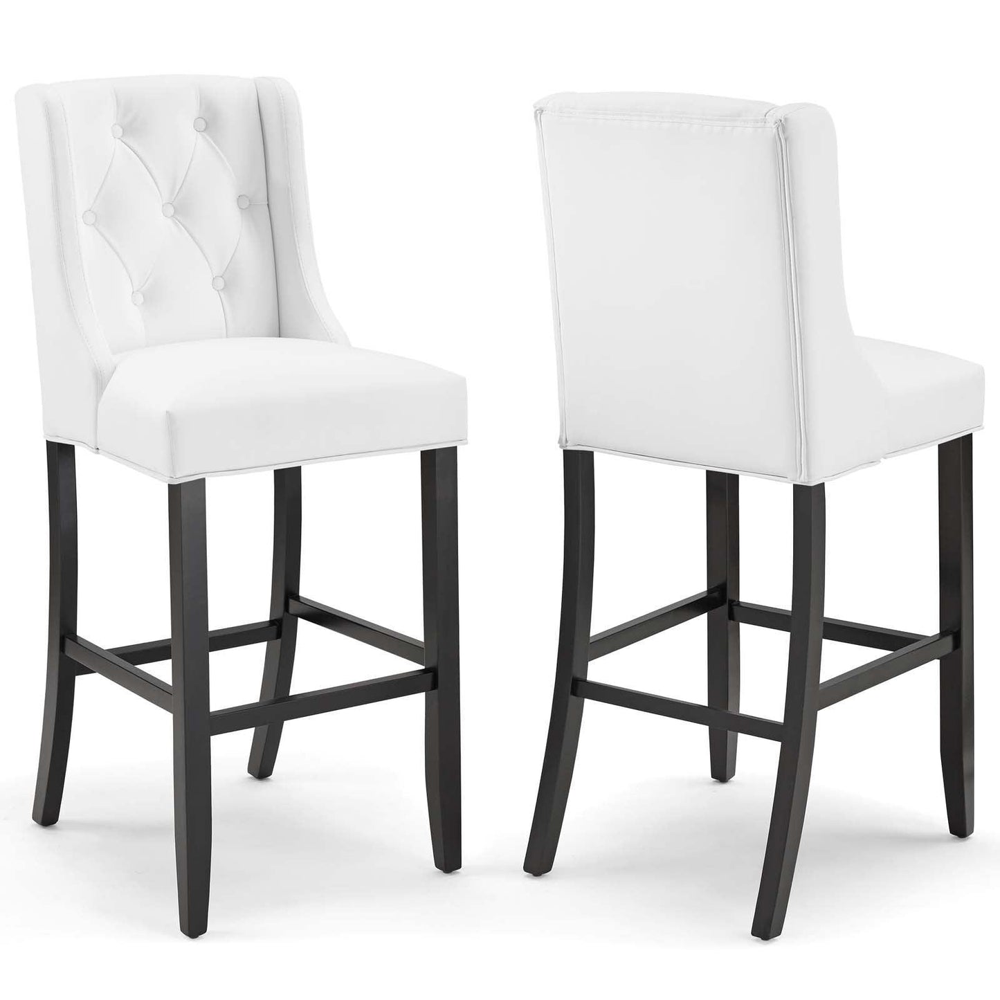 Modway Baronet Bar Stool Faux Leather Set of 2 FredCo