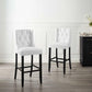 Modway Baronet Bar Stool Faux Leather Set of 2 FredCo