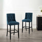 Modway Baronet Bar Stool Upholstered Fabric Set of 2 FredCo