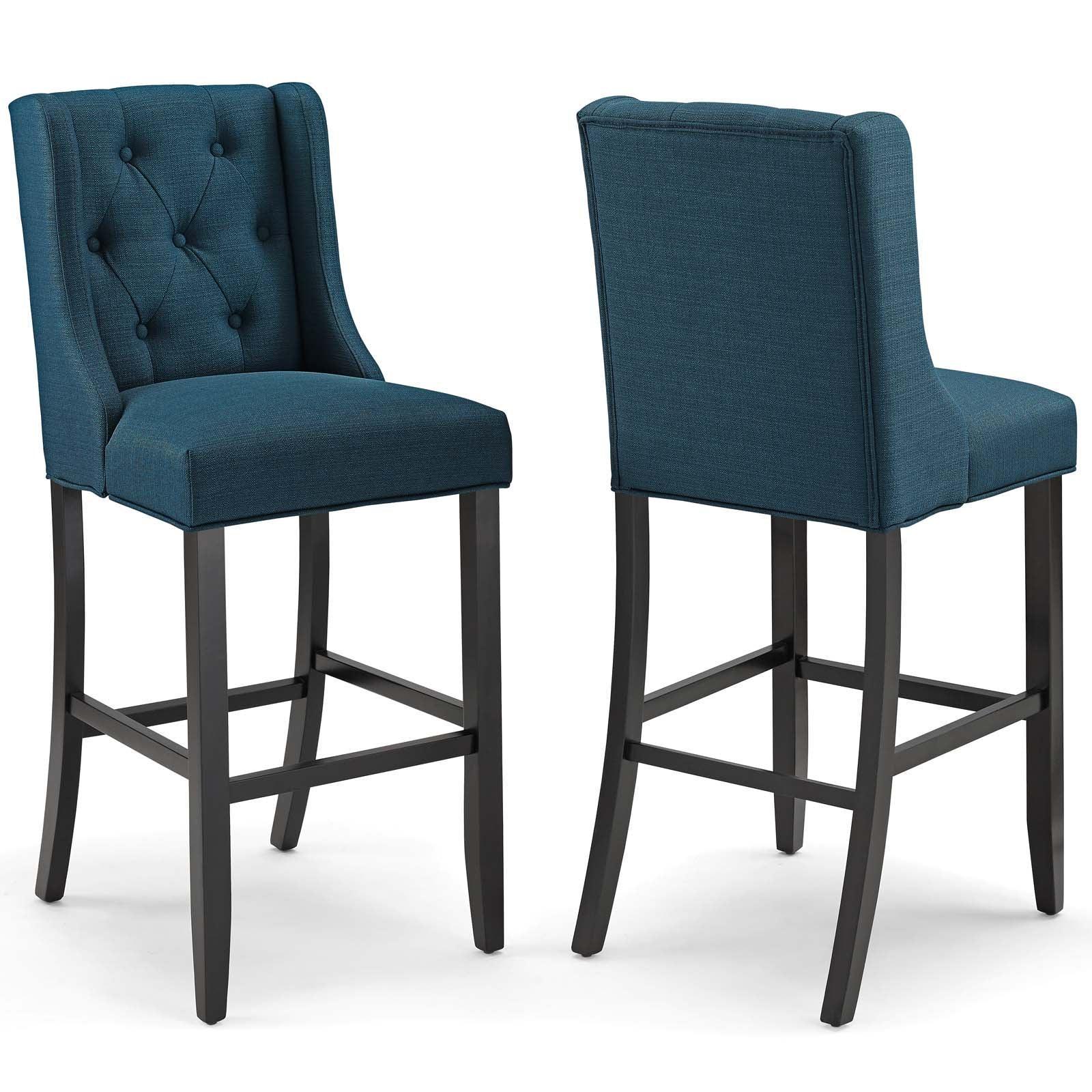 Modway Baronet Bar Stool Upholstered Fabric Set of 2 FredCo