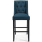 Modway Baronet Bar Stool Upholstered Fabric Set of 2 FredCo