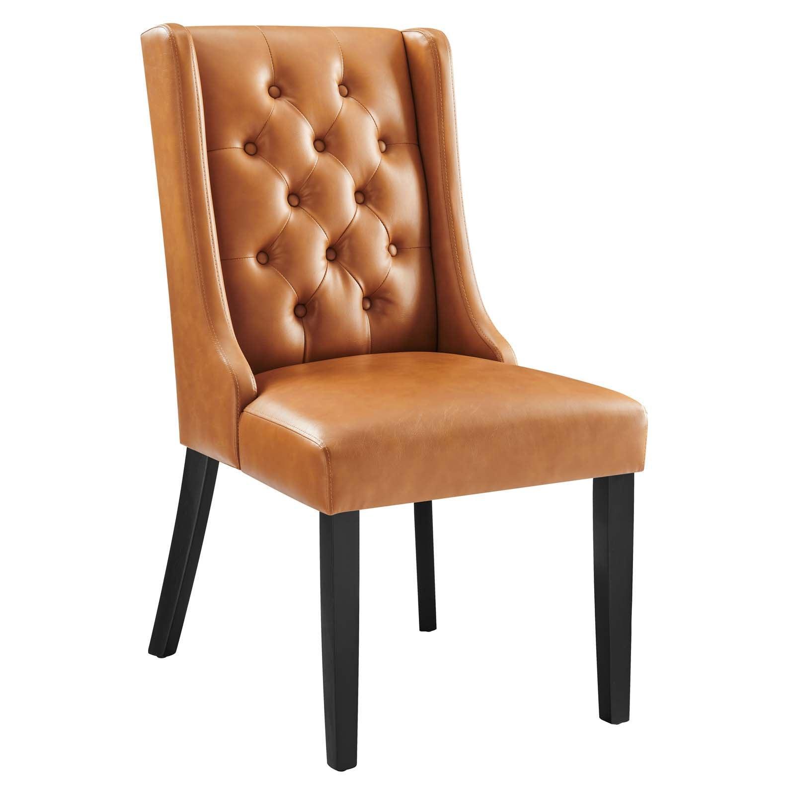 Modway Baronet Button Tufted Vegan Leather Dining Chair FredCo
