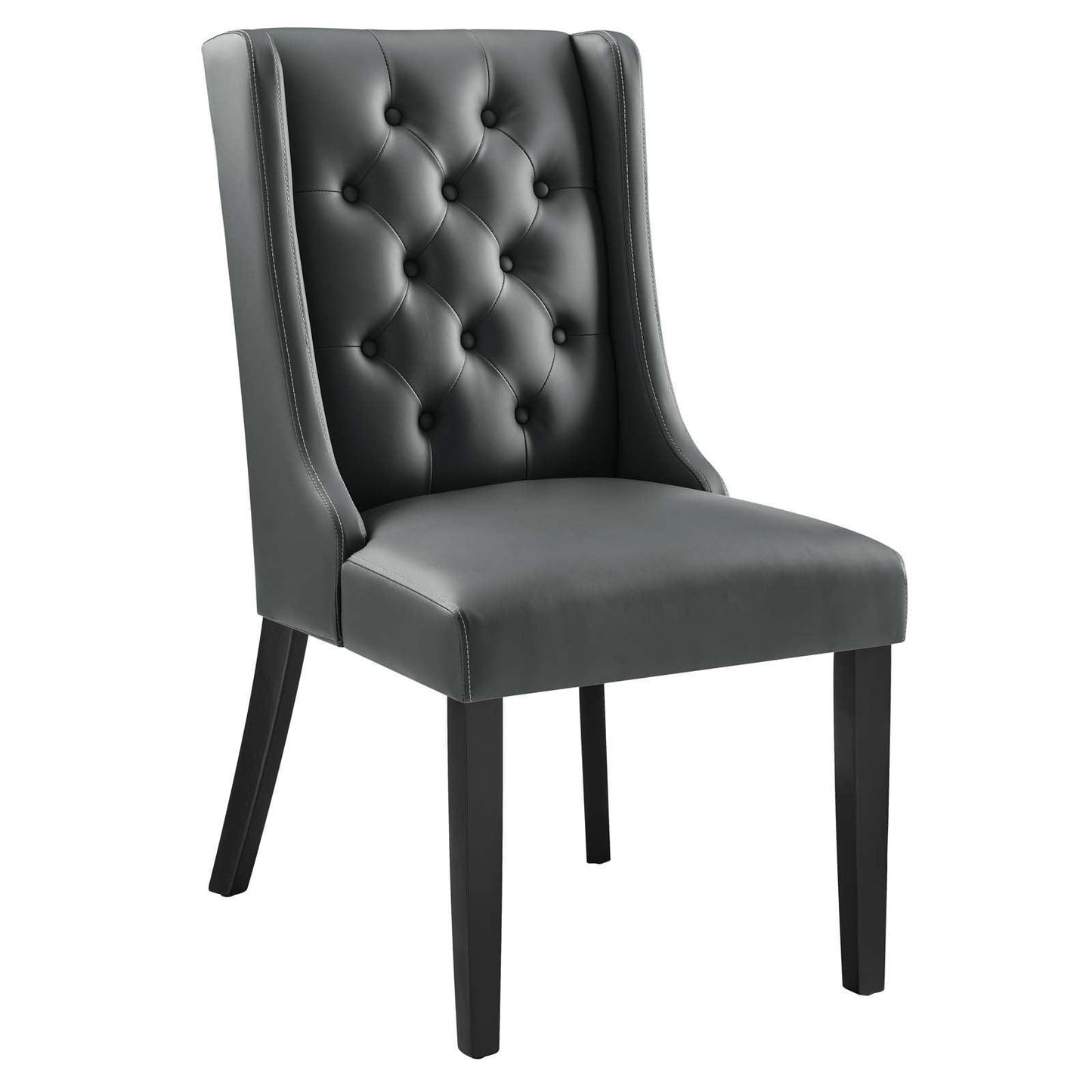 Modway Baronet Button Tufted Vegan Leather Dining Chair FredCo