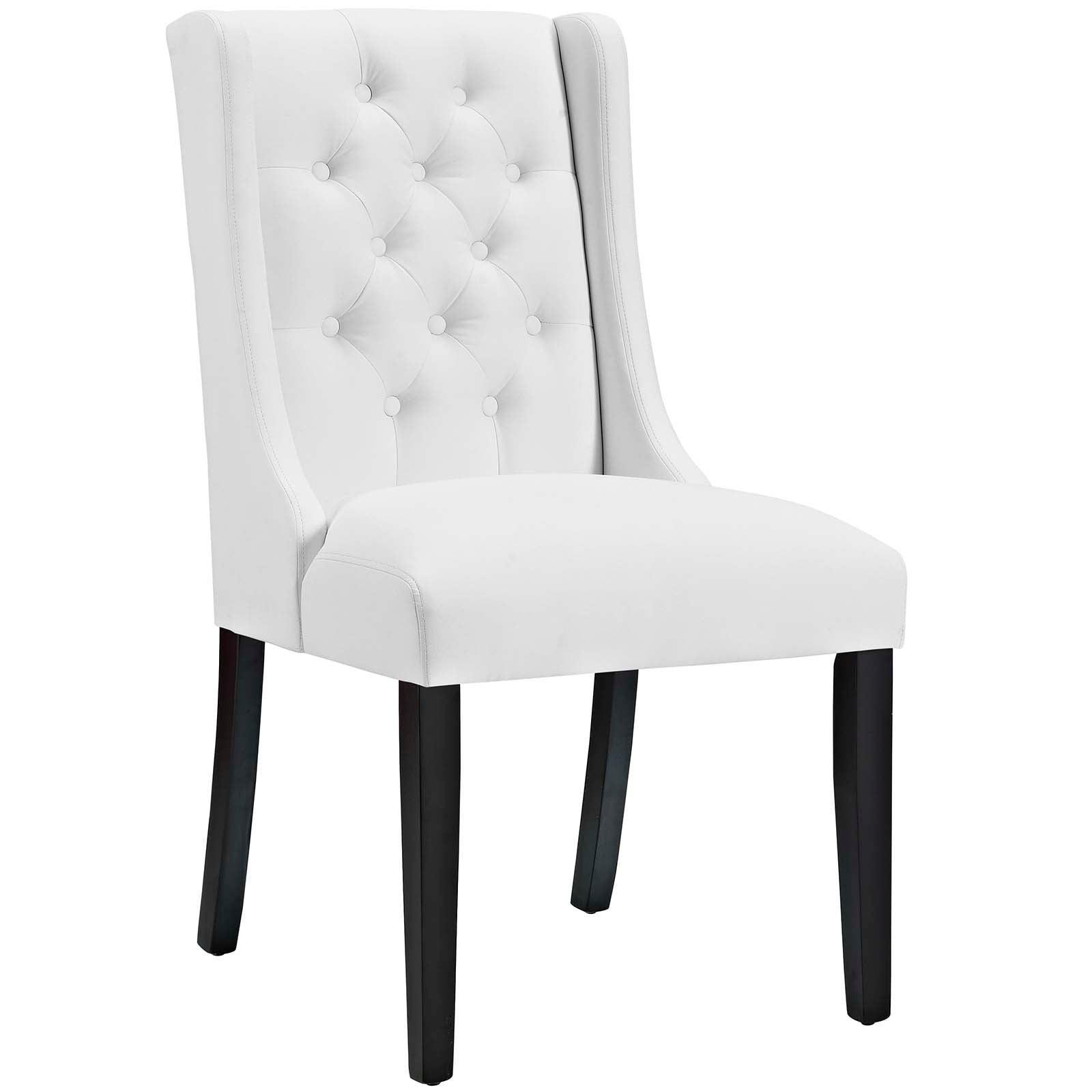 Modway Baronet Button Tufted Vegan Leather Dining Chair FredCo