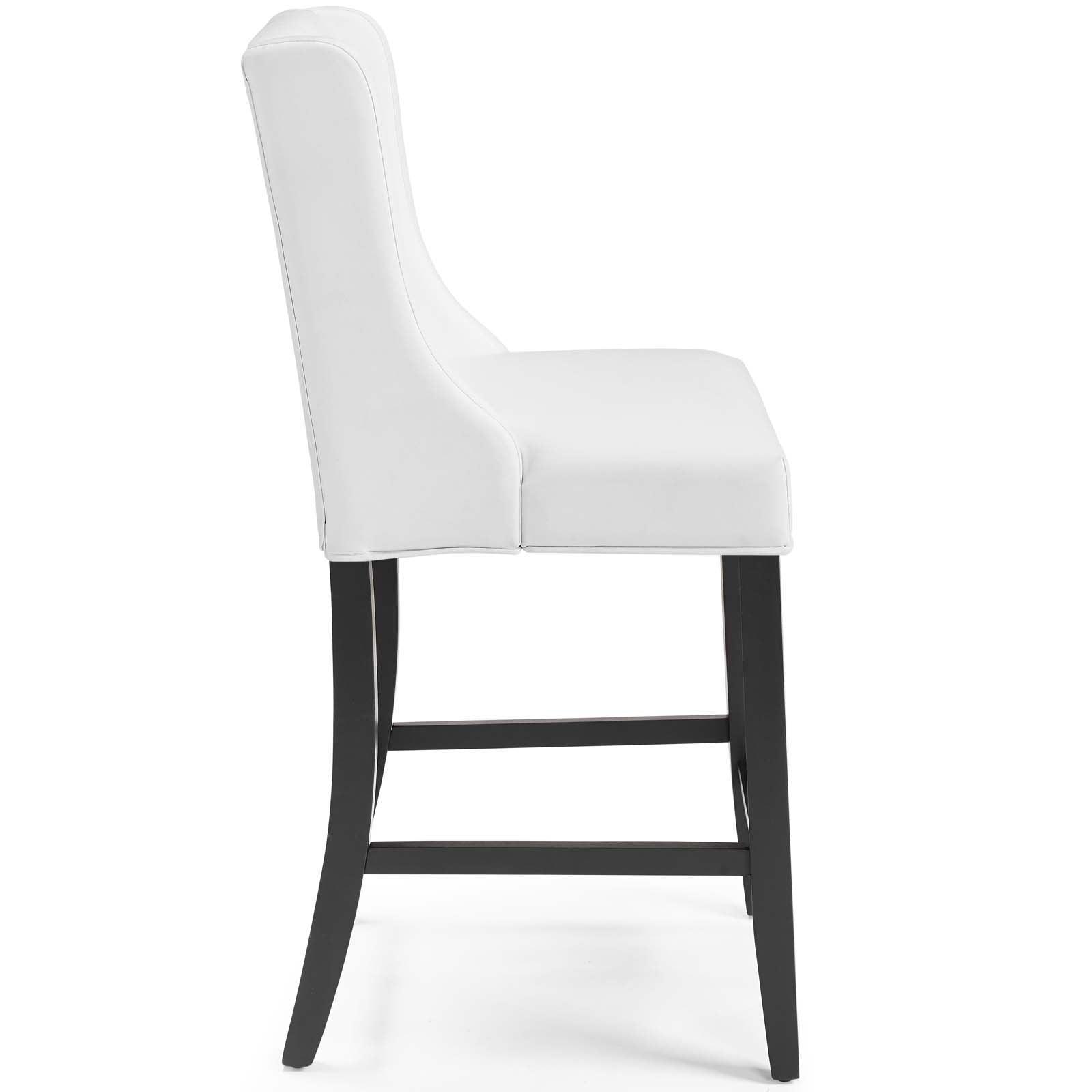 Modway Baronet Counter Bar Stool Faux Leather Set of 2 FredCo