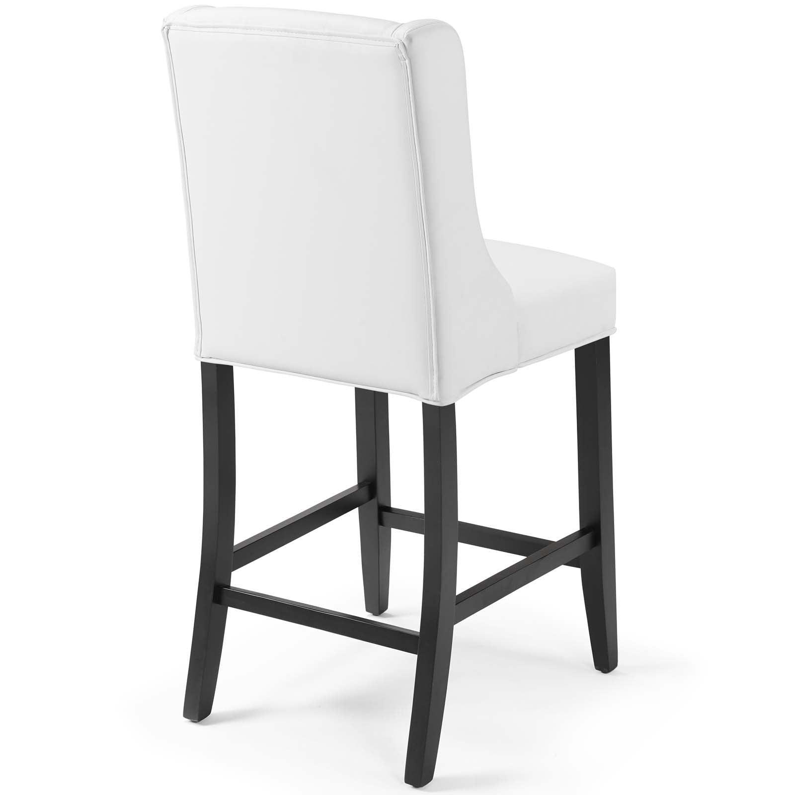Modway Baronet Counter Bar Stool Faux Leather Set of 2 FredCo
