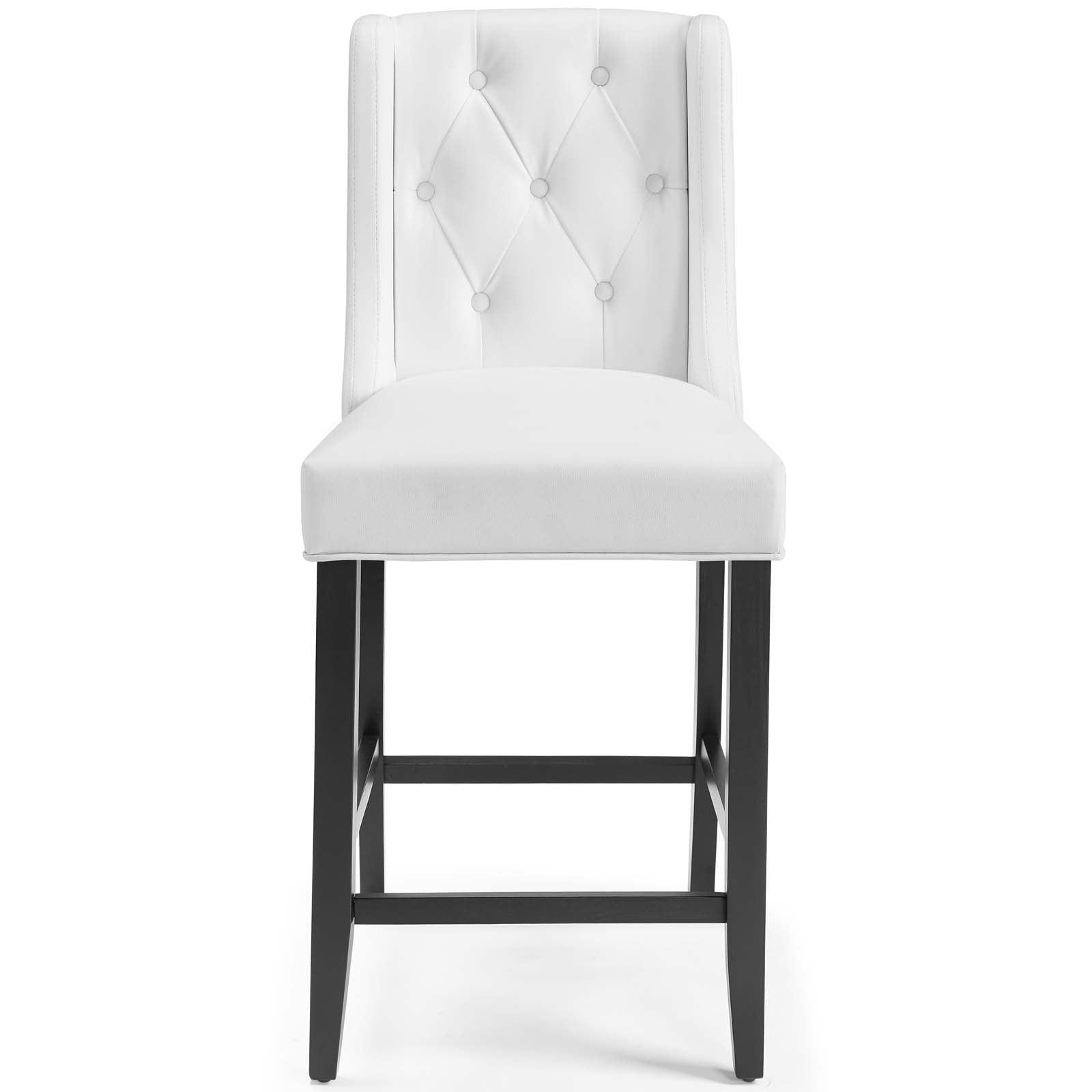 Modway Baronet Counter Bar Stool Faux Leather Set of 2 FredCo