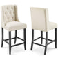 Modway Baronet Counter Bar Stool Upholstered Fabric Set of 2 FredCo