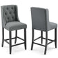 Modway Baronet Counter Bar Stool Upholstered Fabric Set of 2 FredCo