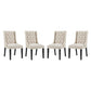 Modway Baronet Dining Chair Fabric Set of 4 FredCo