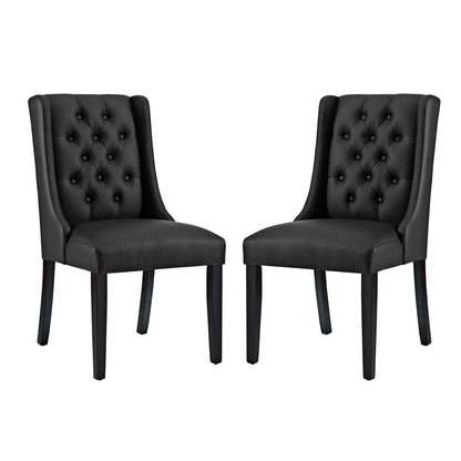 Modway Baronet Dining Chair Vinyl Set of 2 FredCo