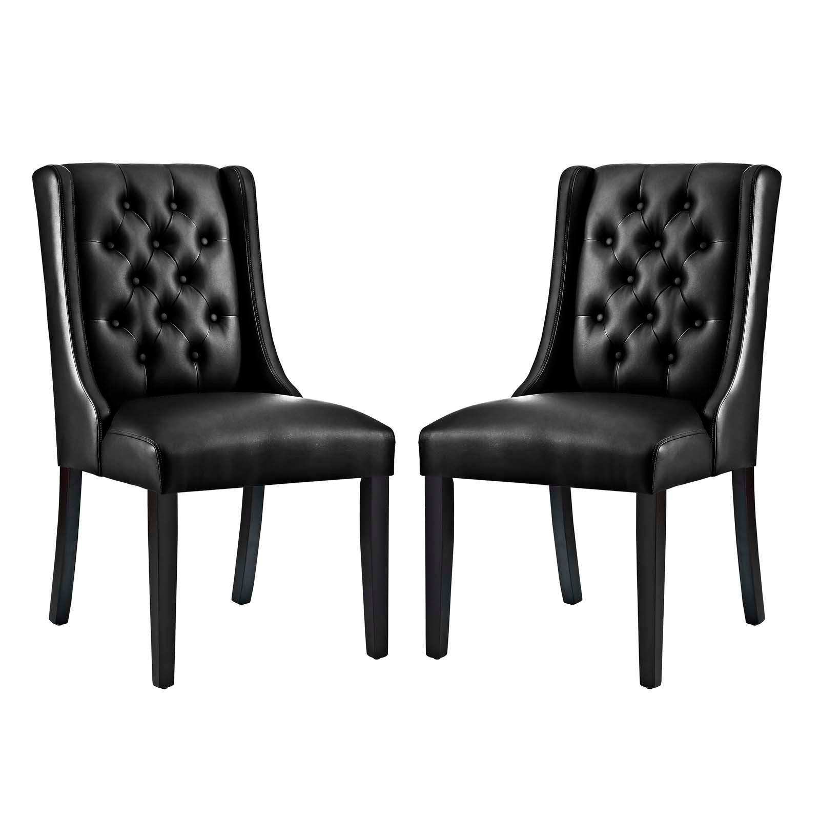 Modway Baronet Dining Chair Vinyl Set of 2, EEI-3950 FredCo