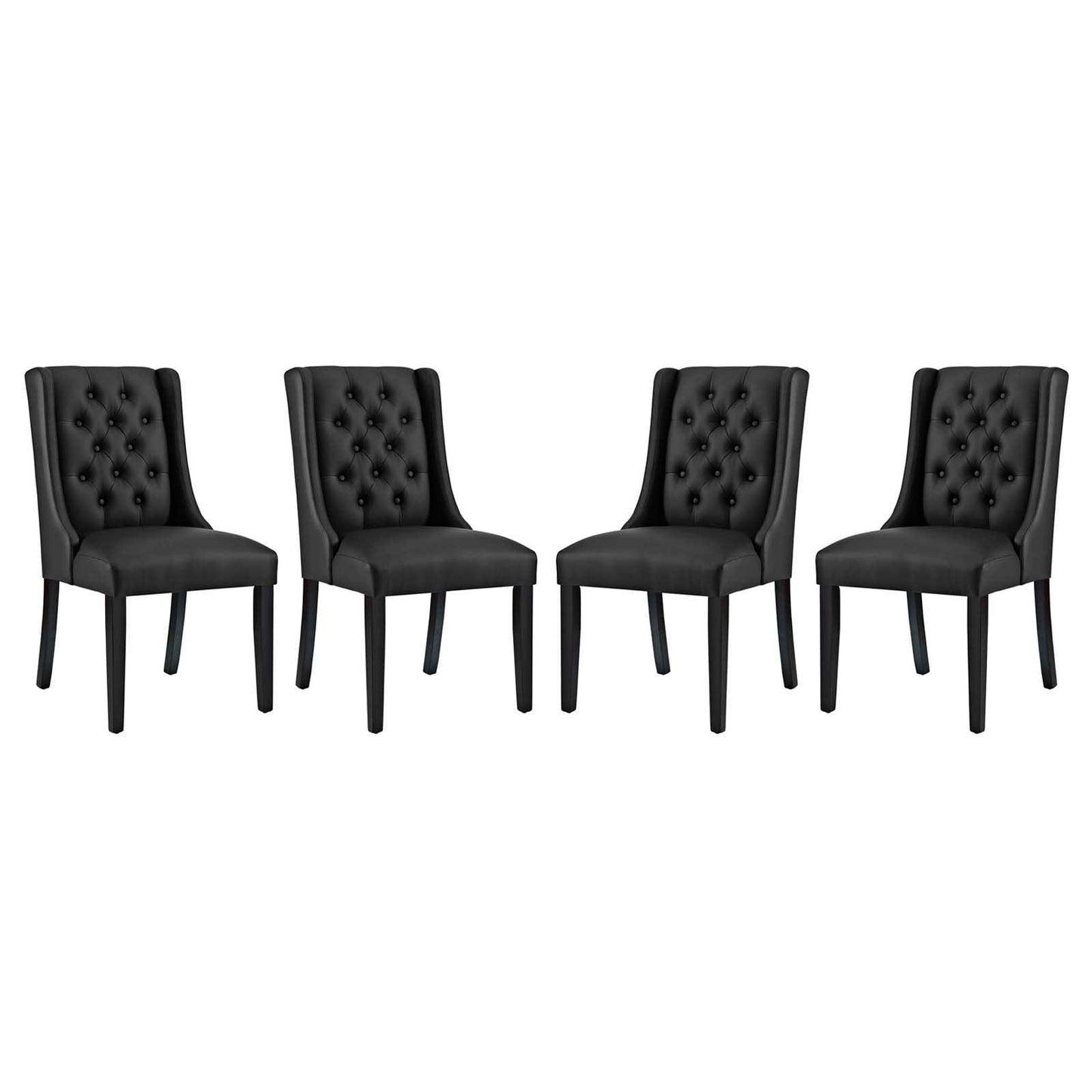 Modway Baronet Dining Chair Vinyl Set of 4 FredCo