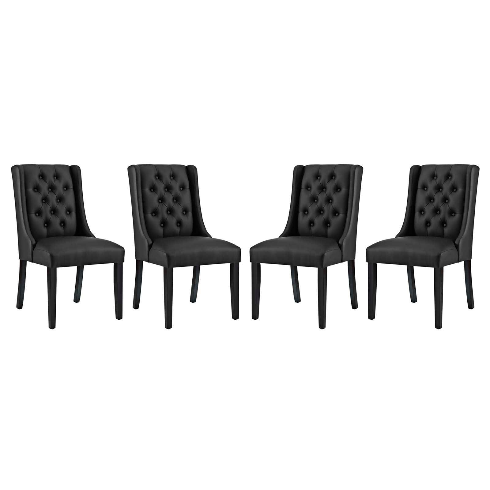 Modway Baronet Dining Chair Vinyl Set of 4 FredCo