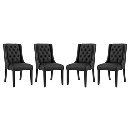 Modway Baronet Dining Chair Vinyl Set of 4 FredCo