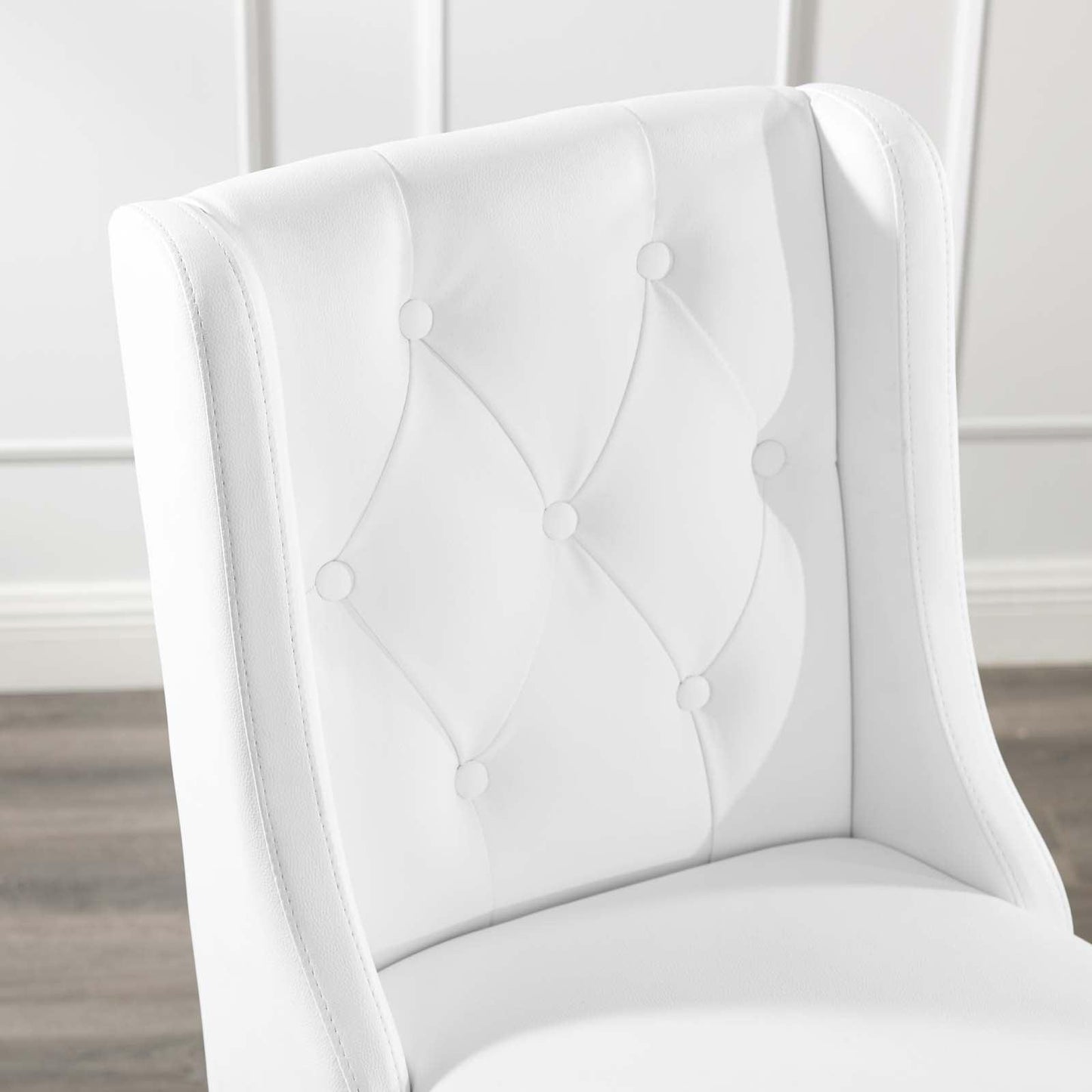 Modway Baronet Tufted Button Faux Leather Bar Stool FredCo