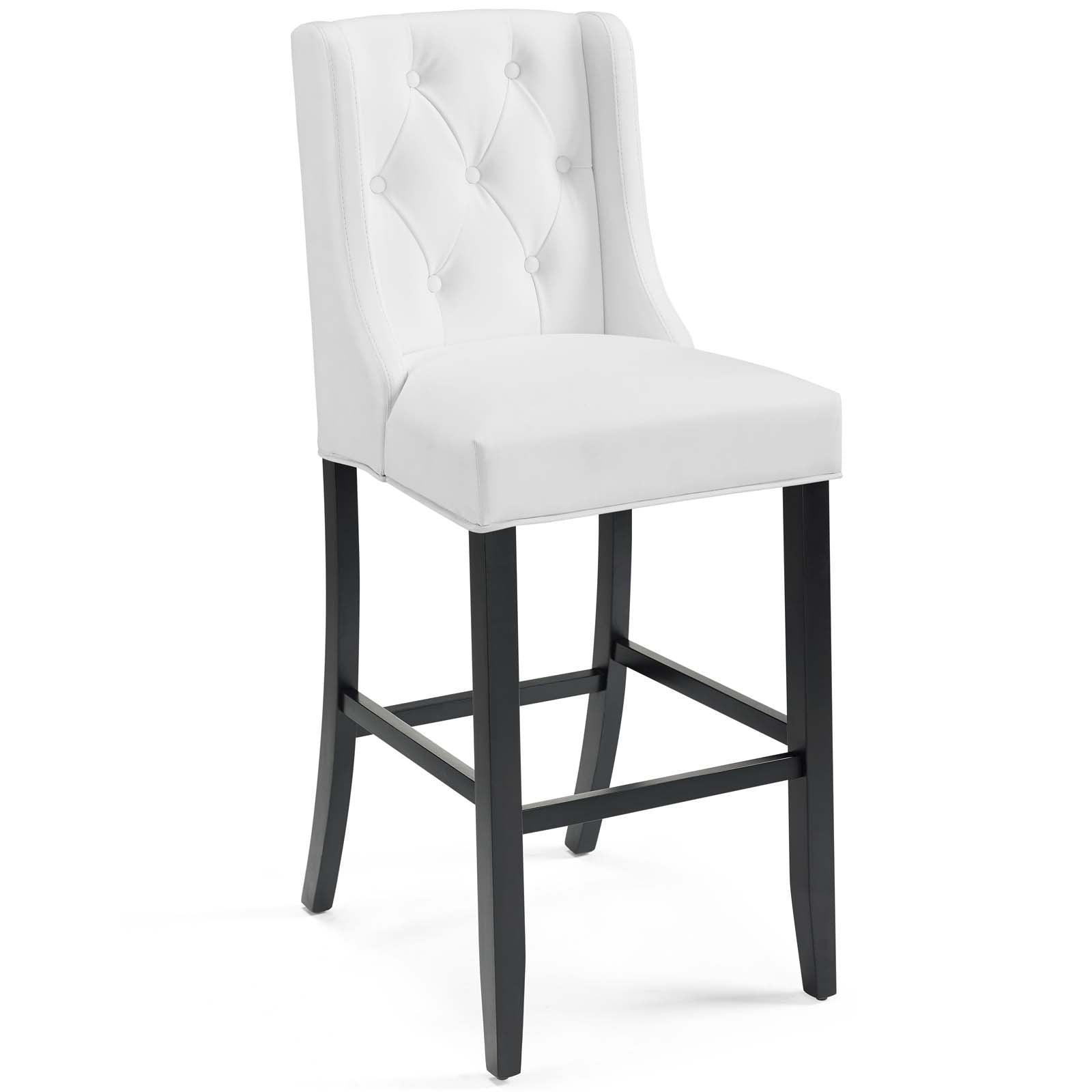 Modway Baronet Tufted Button Faux Leather Bar Stool FredCo