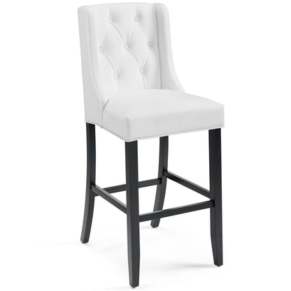 Modway Baronet Tufted Button Faux Leather Bar Stool FredCo