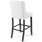 Modway Baronet Tufted Button Faux Leather Bar Stool FredCo