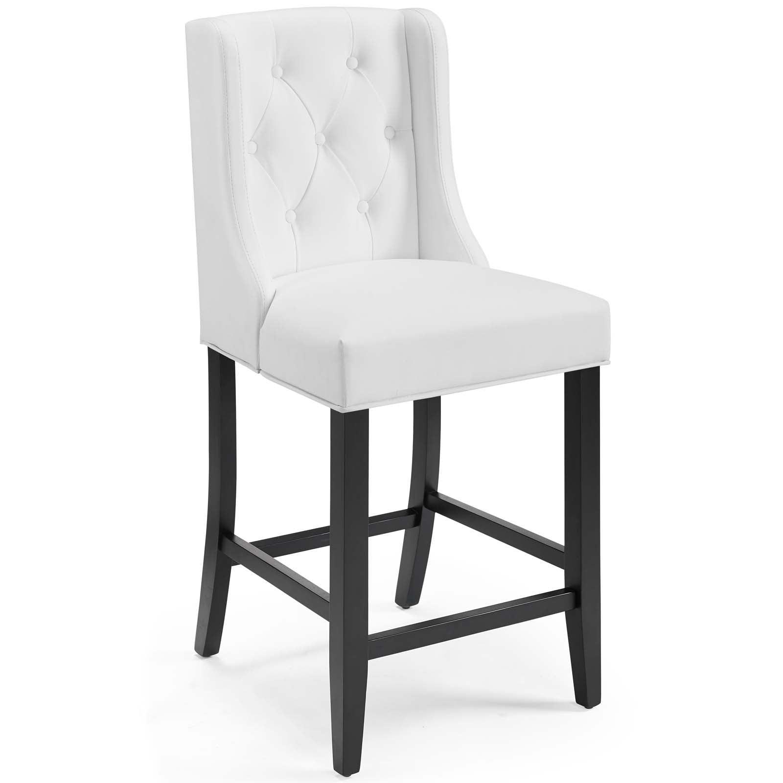 Modway Baronet Tufted Button Faux Leather Counter Stool FredCo