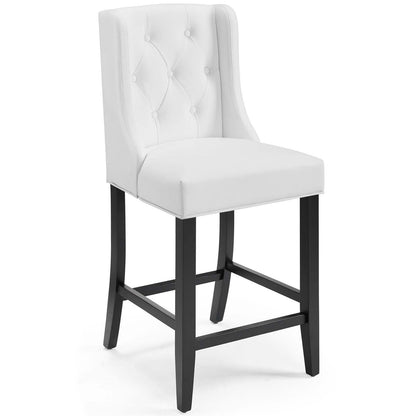 Modway Baronet Tufted Button Faux Leather Counter Stool FredCo