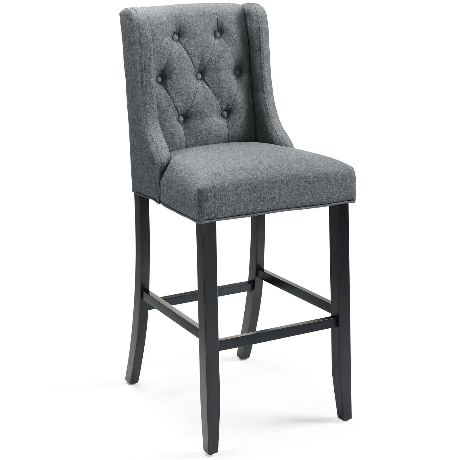 Modway Baronet Tufted Button Upholstered Fabric Bar Stool FredCo
