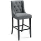 Modway Baronet Tufted Button Upholstered Fabric Bar Stool FredCo