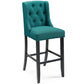 Modway Baronet Tufted Button Upholstered Fabric Bar Stool FredCo