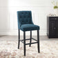 Modway Baronet Tufted Button Upholstered Fabric Bar Stool FredCo