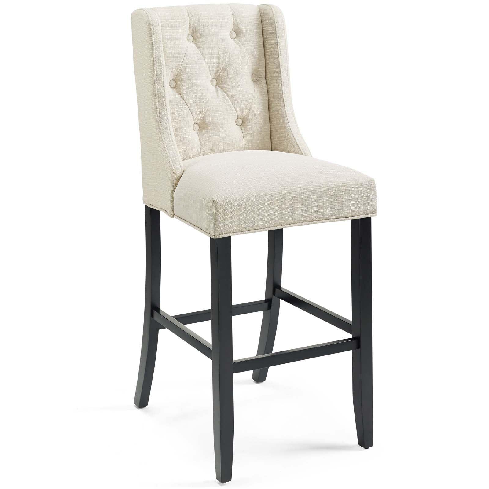 Modway Baronet Tufted Button Upholstered Fabric Bar Stool FredCo