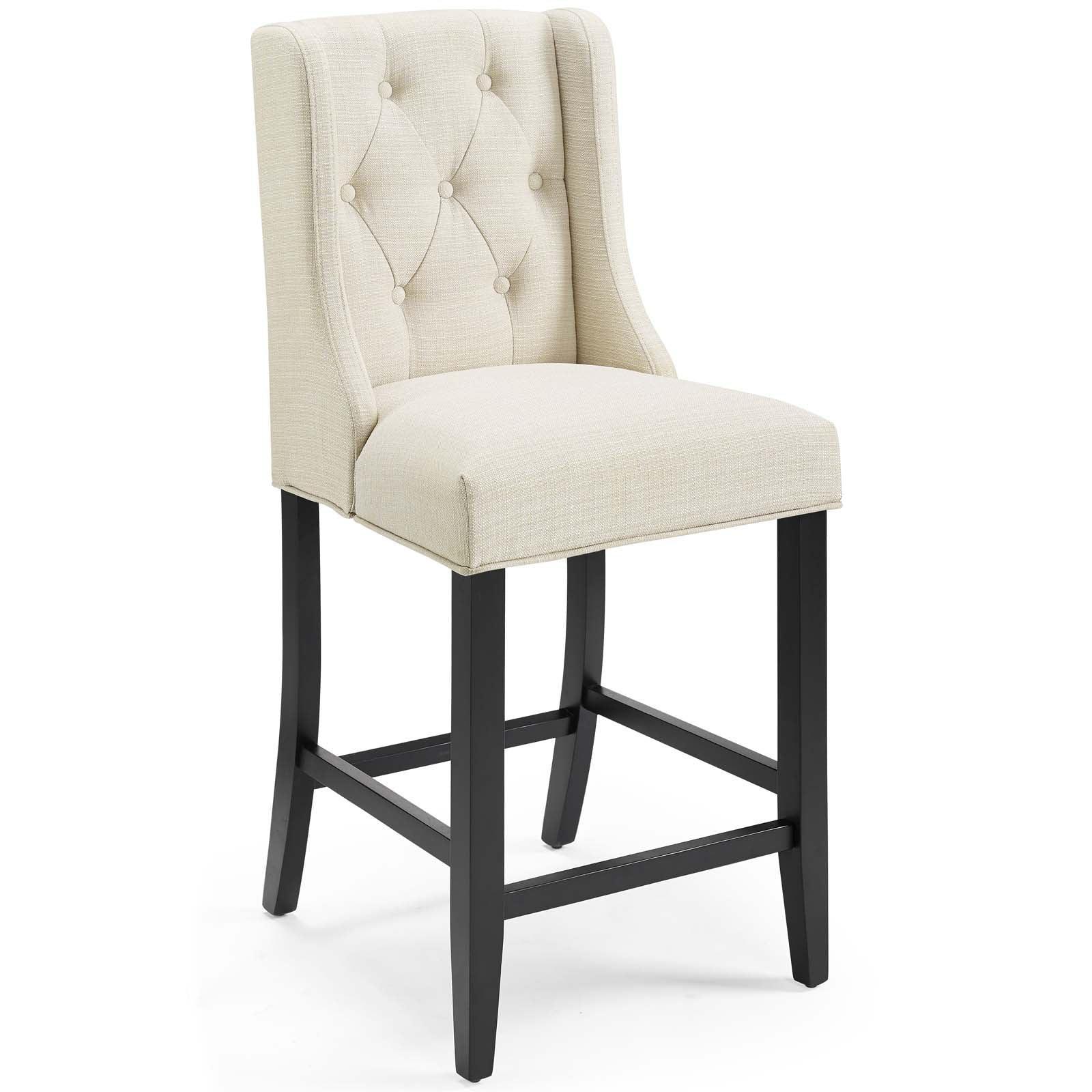 Modway Baronet Tufted Button Upholstered Fabric Counter Stool FredCo