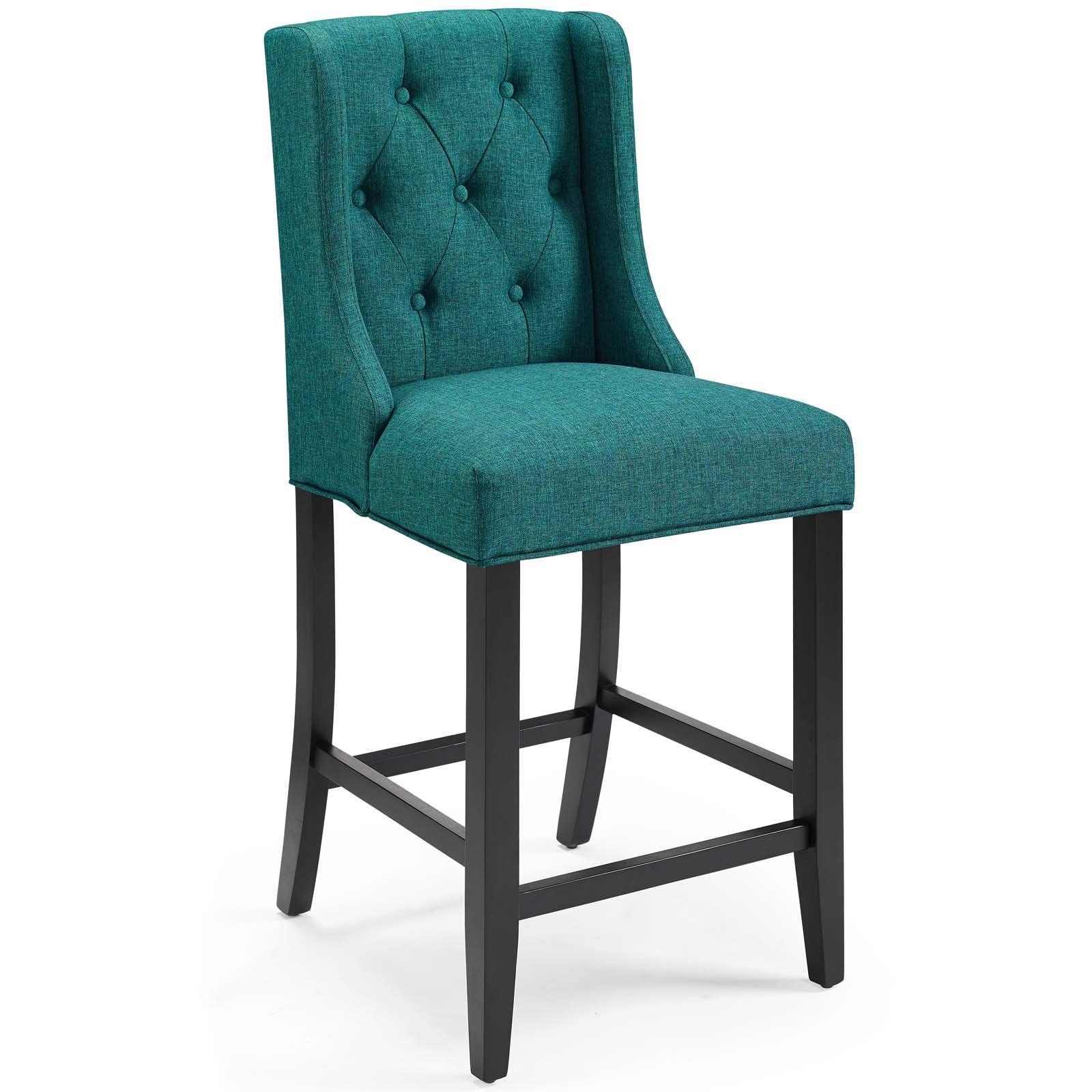 Modway Baronet Tufted Button Upholstered Fabric Counter Stool FredCo