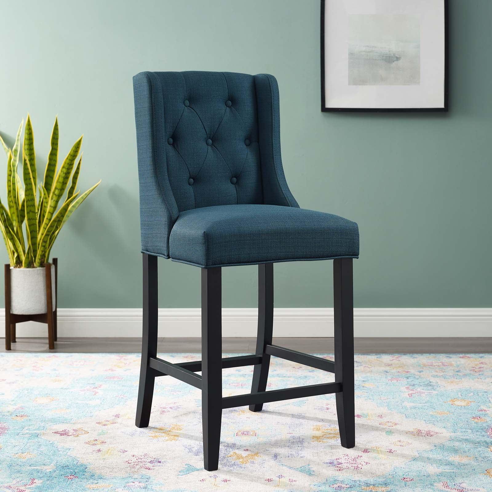 Modway Baronet Tufted Button Upholstered Fabric Counter Stool FredCo