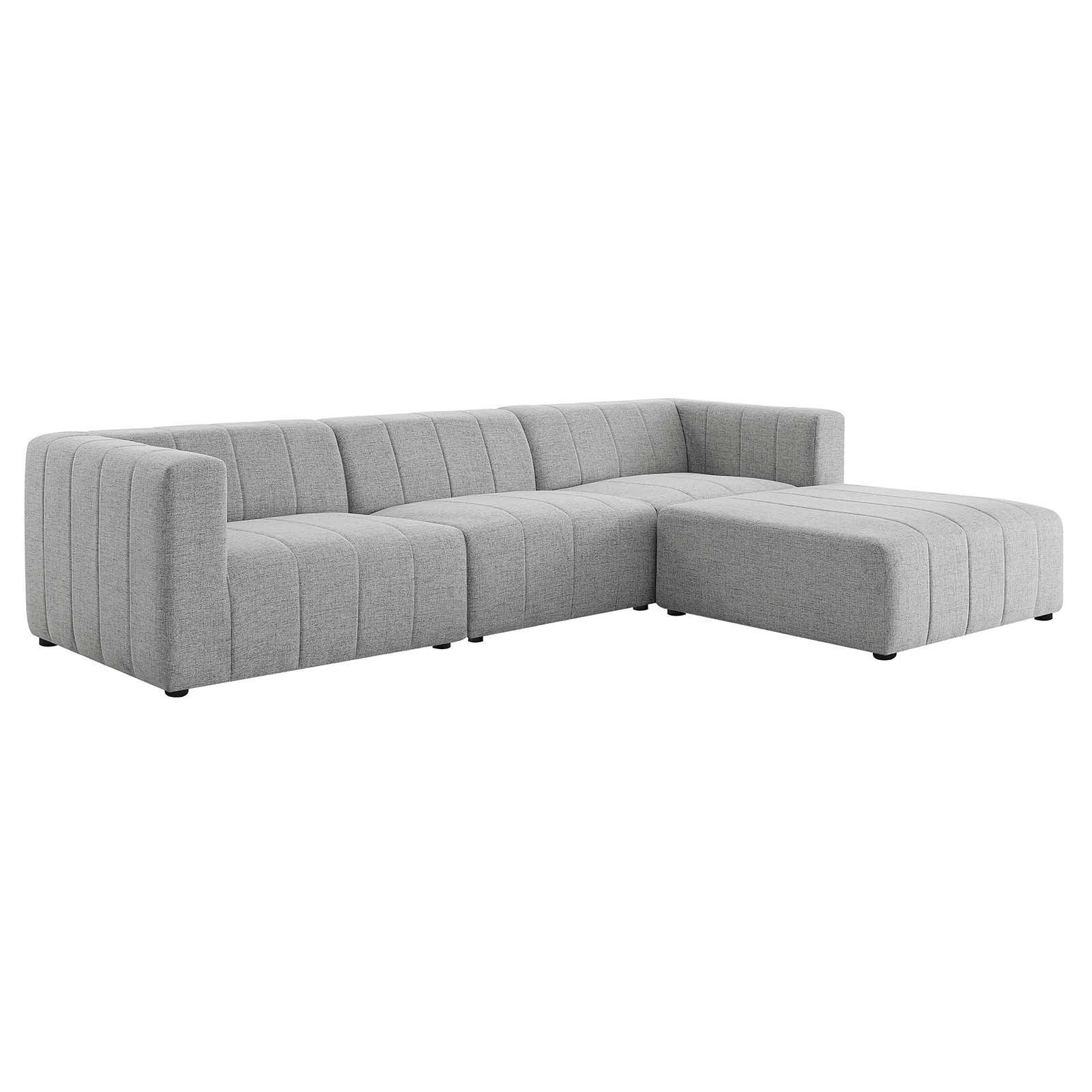 Modway Bartlett Upholstered Fabric 4-Piece Sectional Sofa FredCo