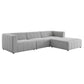 Modway Bartlett Upholstered Fabric 4-Piece Sectional Sofa FredCo