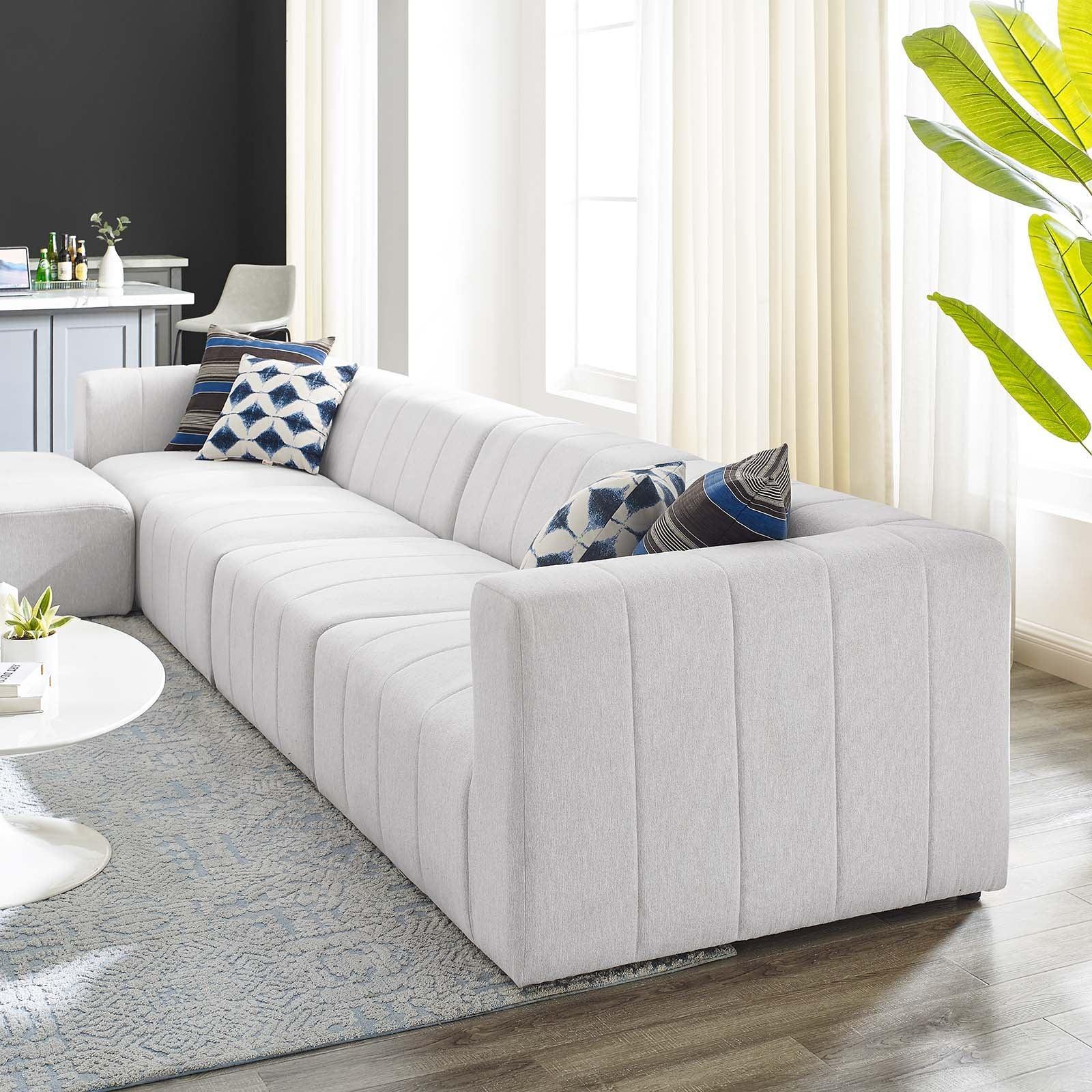 Modway Bartlett Upholstered Fabric 5-Piece Sectional Sofa FredCo
