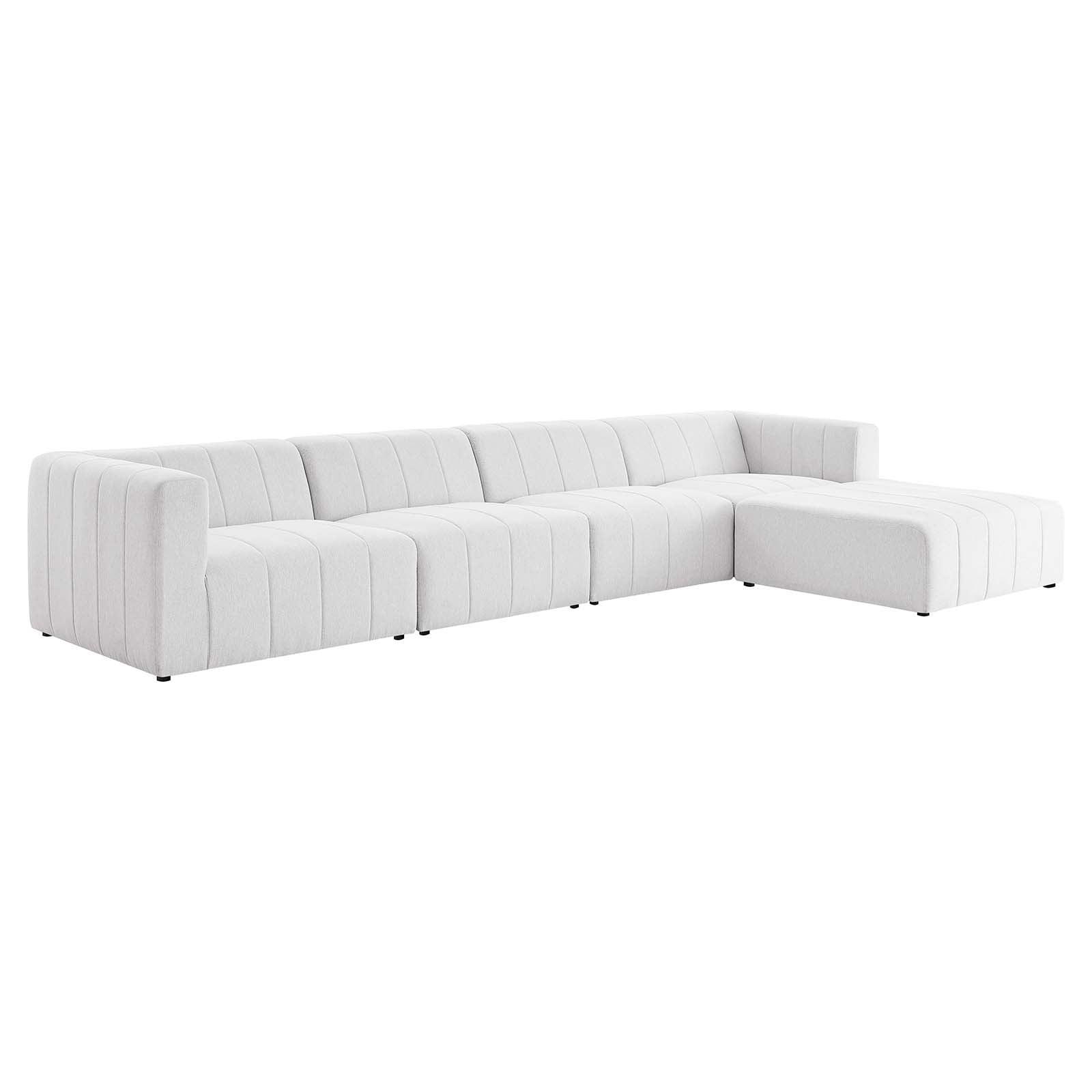 Modway Bartlett Upholstered Fabric 5-Piece Sectional Sofa FredCo