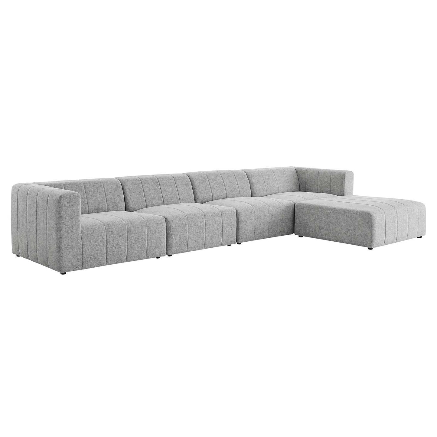 Modway Bartlett Upholstered Fabric 5-Piece Sectional Sofa FredCo